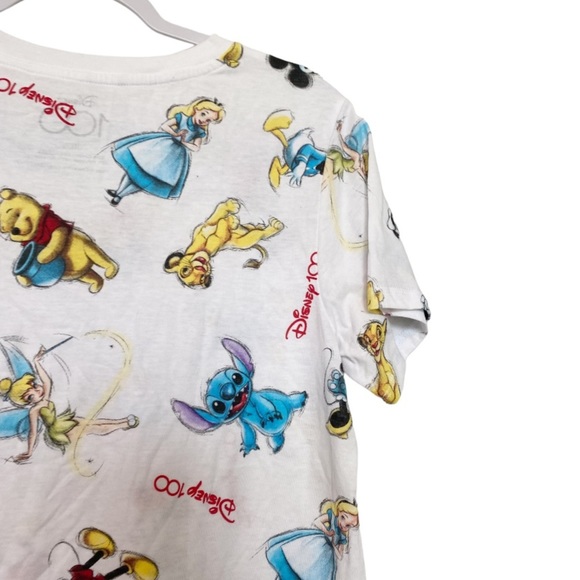 Disney Mickey and Friends Disney100 Short Sleeve Tee Animation Pooh Stitch Sz L - Picture 10 of 11